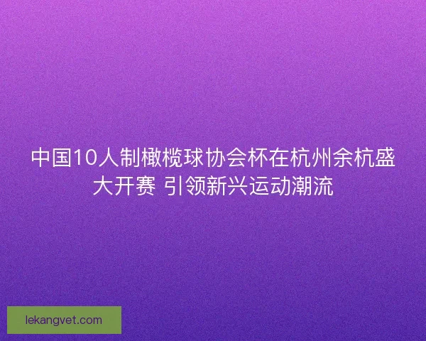 中国10人制橄榄球协会杯在杭州余杭盛大开赛 引领新兴运动潮流