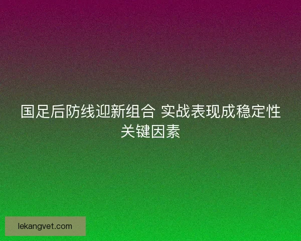 国足后防线迎新组合 实战表现成稳定性关键因素