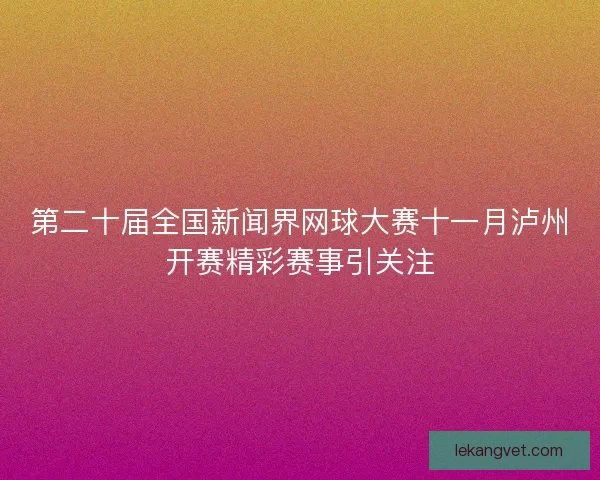 第二十届全国新闻界网球大赛十一月泸州开赛精彩赛事引关注